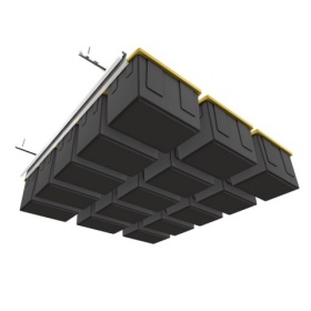 Ceiling Sam tote slide overhead storage system